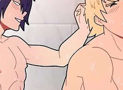 Car Toon - Tamaki Vs Mirio In The Gym Shower, Gay Porn Version Of The Anime My Hero Academia