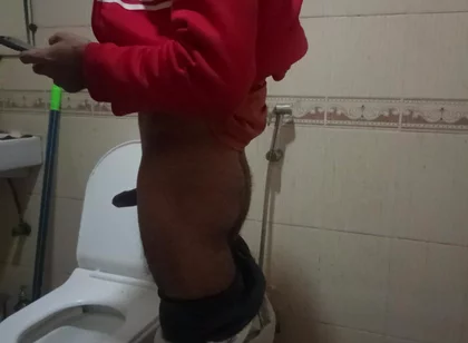Desi in Bathroom