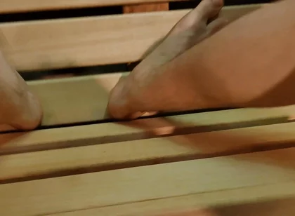 White Young Boy Outdoor and Sauna Cum