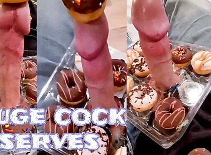 Big Cock Serves Donuts with Extra Frosting