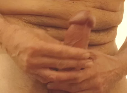 Naked Masturbation, Big Uncut Cock Edging, Creamy Cum at Friend's House - Rockardglans