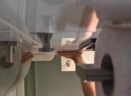 POV Muscular Bear Jerks off in the Toilet.