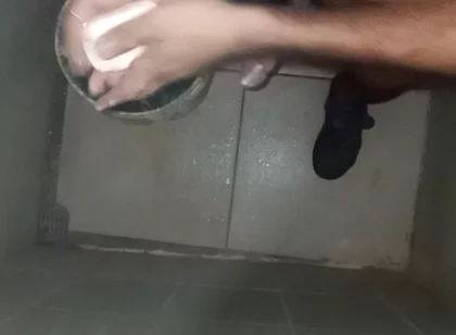 Slim Guy Takes His Shower to Masturbate