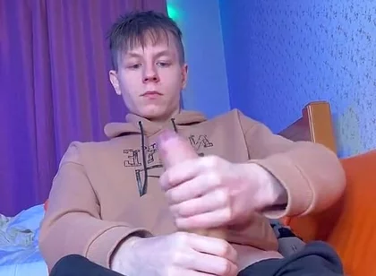 Stroking My Big Cock as Quietly as Possible While Parents Are Home