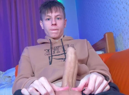 Stroking My Big Cock as Quietly as Possible While Parents Are Home