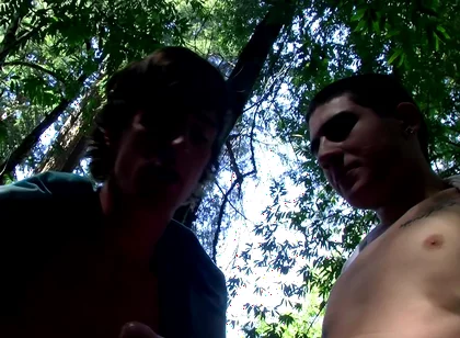 Sharing Cum in the Woods
