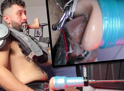 March 2026 Live Cam Show Recording - Ricky Cage Gets Machine-jacked for an Hour!