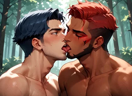 Muscular Gay Lover's Satisfying Release: Steaming Gay Gonzo Porn! for the Hottest Forest Encounters, Only the Hottest