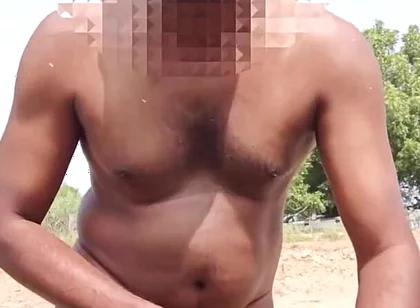 Outdoor Field Nude - Sexy Indian Young Man Acting Funny Masturbating