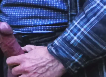 Big Uncut Cock Wanking and Cumming for the Neighbours Again - Rockardglans