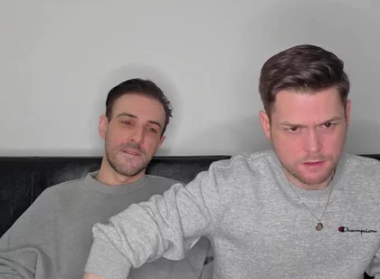 Hung Uncut Brotosh Lads Side by Side Masturbation
