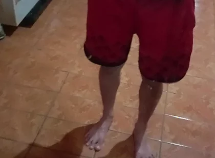 Boy in Red Shorts