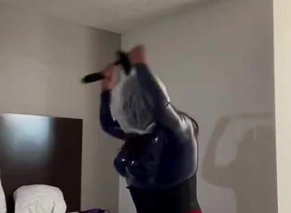 Latex Sissy Tries Breathplay for the First Time