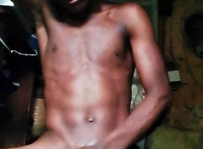 African Boy Jerking off at Home