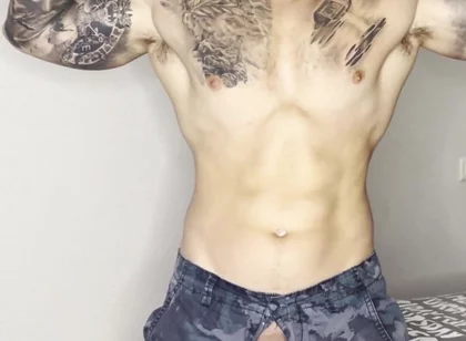 My Military Big Cock Can Cums with No Touch