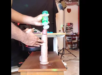 Giant Dildoes Fucking Hairy Holed Football Playing Stripper