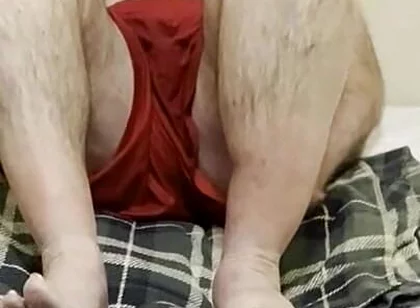 Coach Karl Red Gym Shorts on and off 8893