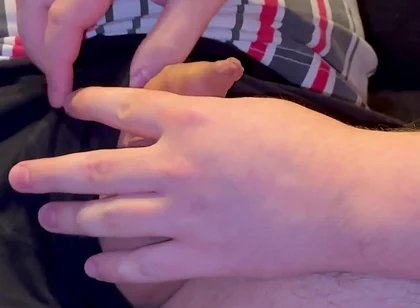 A Friend Takes My Little Uncut Cock Out of His Pants and Plays with It