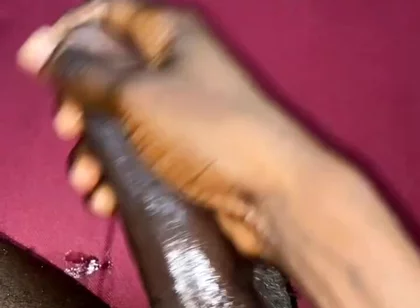 Thug Stroking His Big Black Cock