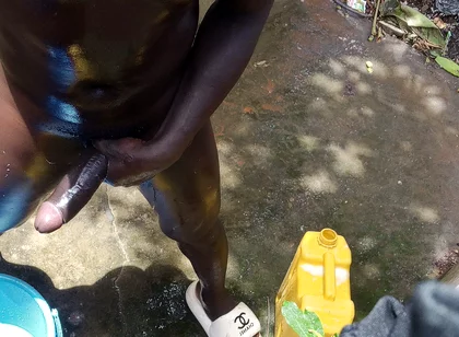 Real Outdoor Shower Dick Massage