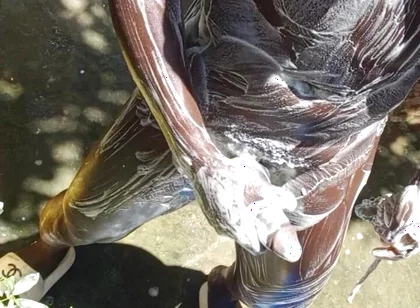 Mature Hard Black Dick Gets Real Shower