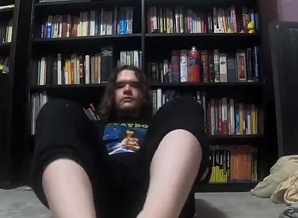 Chubby Boy Gives His Dildo a Footjob
