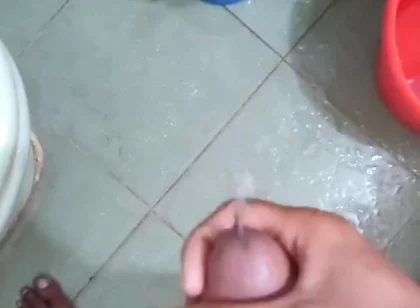 Bengali Boy's Solo Masturbation in the Bathroom