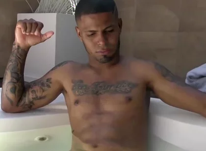 Bronze Skinned Marcus Wanks My Cock So I Can Squirt Cum On His Handsome Face
