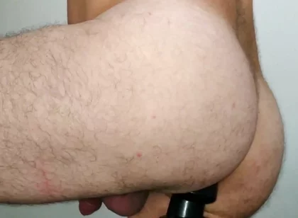 Riding Huge Dildo and Plug