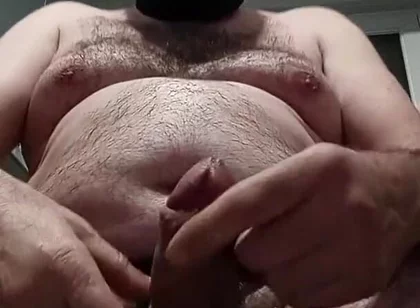 Handsome Chubby with Hard and Fat Masturbating