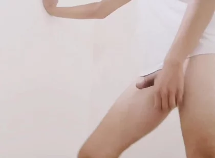 Guy Shows off His Smooth Hot Body, Jerks off and Cums Into the Cam