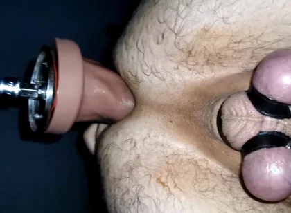 Fuckmachine Fucks My Ass Deep with Huge Dildo
