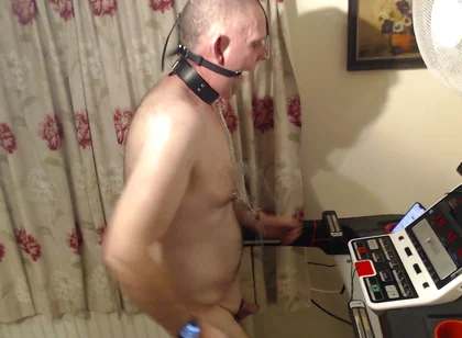 Running on Tread Mill with Toys