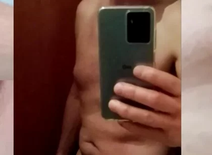Hot Guy Nico Cums Hard Watching Hard Cock Selfie