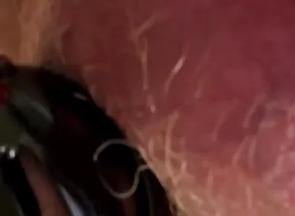 Pissing with a Cock Cage on