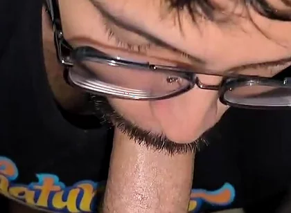 Kneeling & Horny Sniffing My Boyfriend’s Bulge Till I Cum on His Cock & Swallow Both Loads