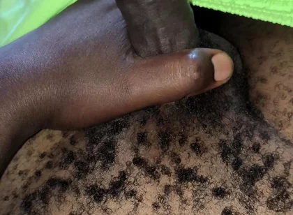 Solo Male Jerks His Black Dick and Cums