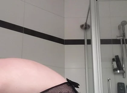 Straight Boy in Black Sexy Lingerie
