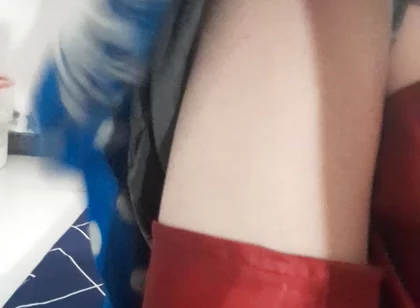 Wearing Mini Satin Skirt Inside Shorts