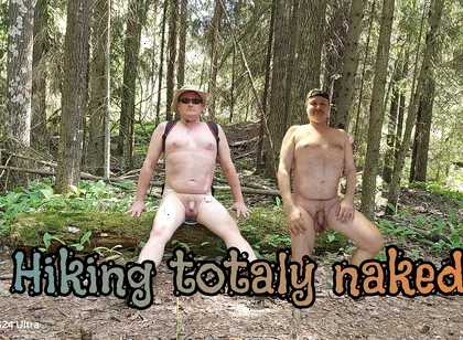 Naked Hike in Finnish Forrest