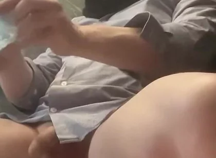 Saving Piss for Later Use... Amateur Guy Caught Peeing in an Ice Cube Bag to Drink Later in a Fresh Juice
