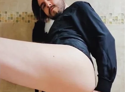 Dildo Fucking My Ass in a Bathroom