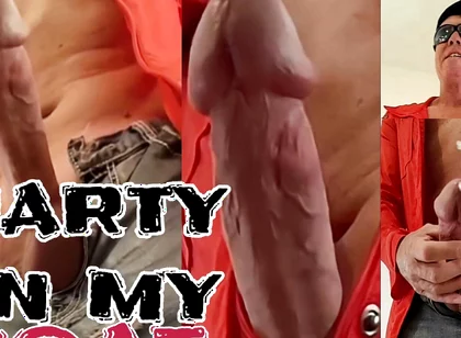 Coat Can't Stop Huge Cock and Massive Cumshot
