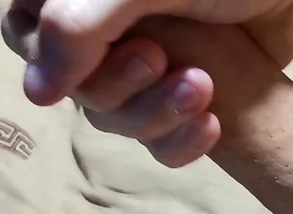 Huge Moaning Orgasm and Powerful Fountains of Sperm