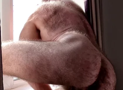Hairy Muscle Stepdaddy Shows All