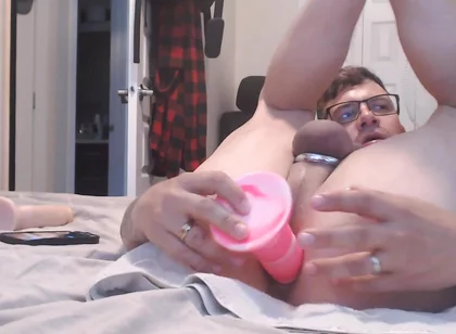 Fucked with My 9in Dildos with Cumshot at the End From My Autostroker.