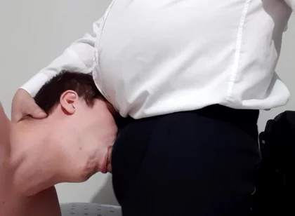 Stepdaddy Getting a Blowjob Before Work.