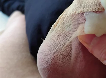 The Stocking, My Penis and Its Cum