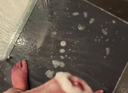 Jerked off in the Hotel Shower