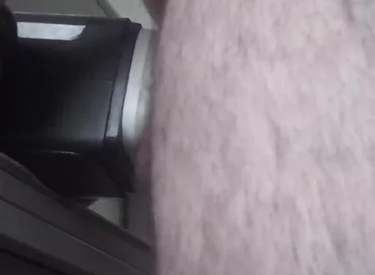 Handsome Mature Chubby with Big Fat, Uses Masturbation Machine in Close-up